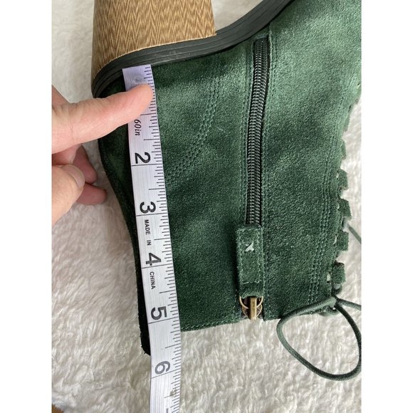 Kelsi Dagger Brooklyn Lace-Up Ankle Boots Dagger Forest green Suede Leather Sz 8 - Picture 13 of 14